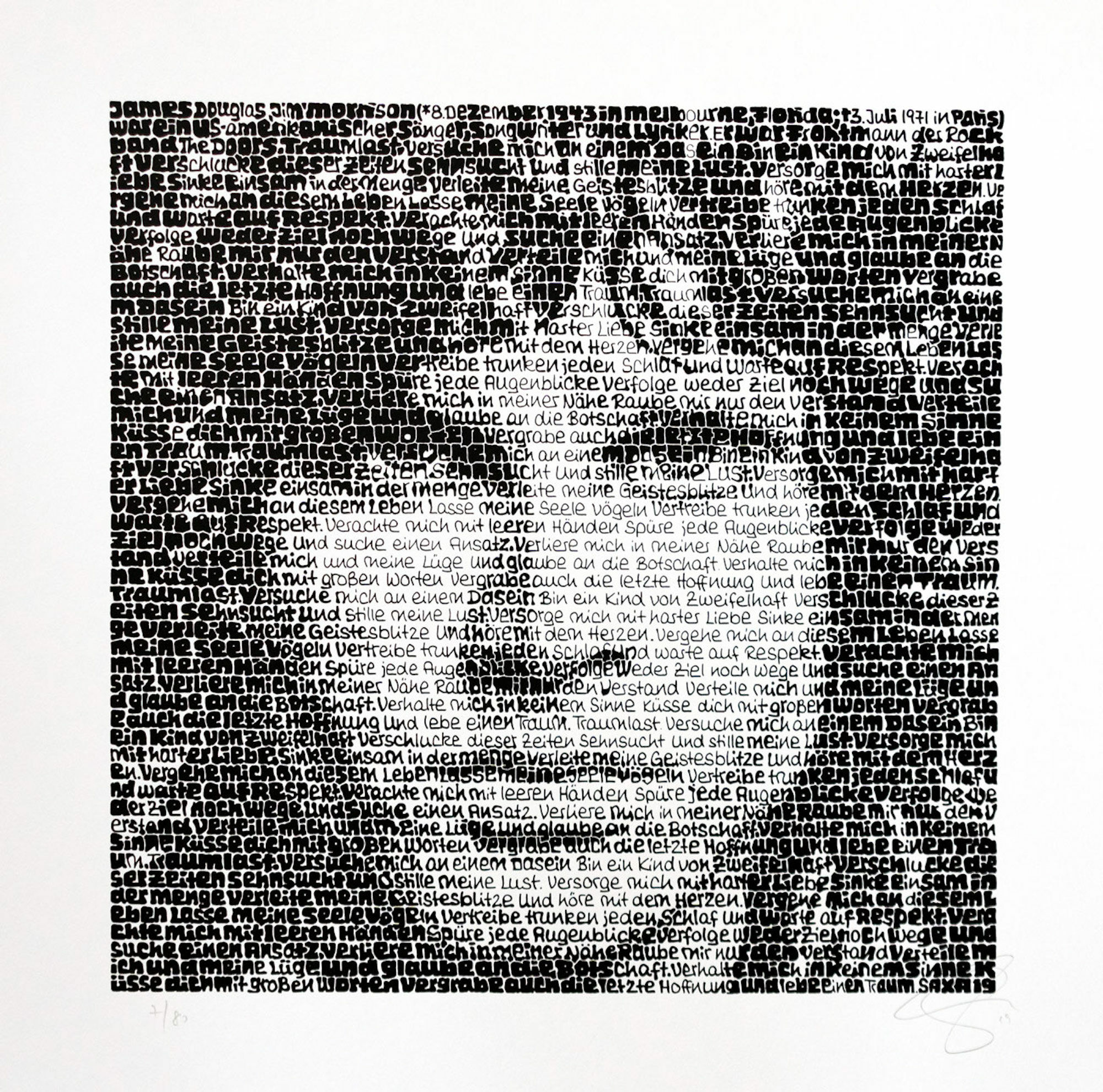 Tableau "Jim Morrison" (2019) von SAXA