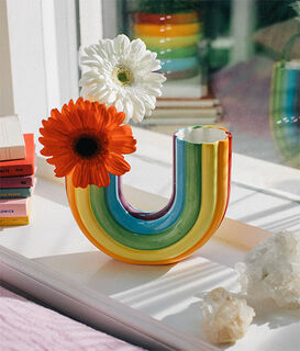 Vase en céramique "Colour Stripes" (rayures de couleur)
