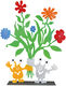 Skulptur "Monster med blomsterbuket" af Patrick Preller