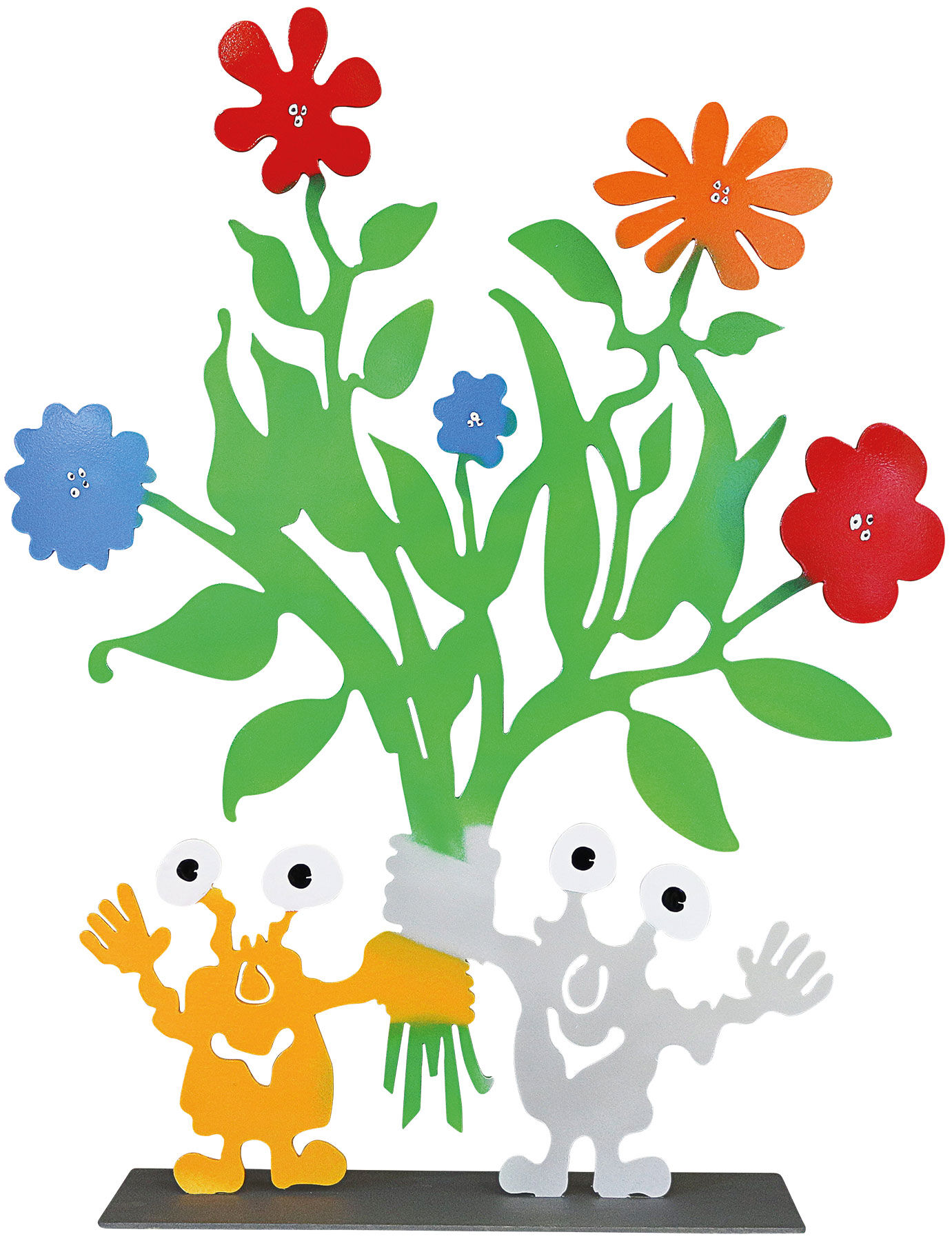 Skulptur "Monster med blomsterbuket" af Patrick Preller