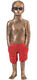 Skulptur "Beachboy" (2024), bronze af Peter Hermann