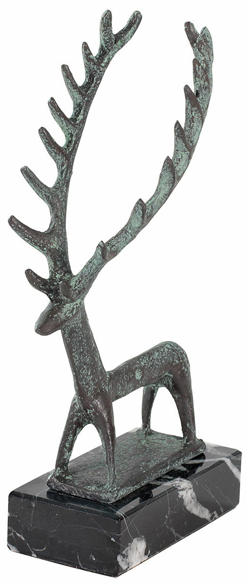 Sculpture "Cerf", bronze collé