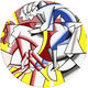 Porzellanteller "The Red Horseman" (1974) von Roy Lichtenstein