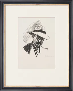 Bild "Selbstbildnis im Strohhut" (1917)