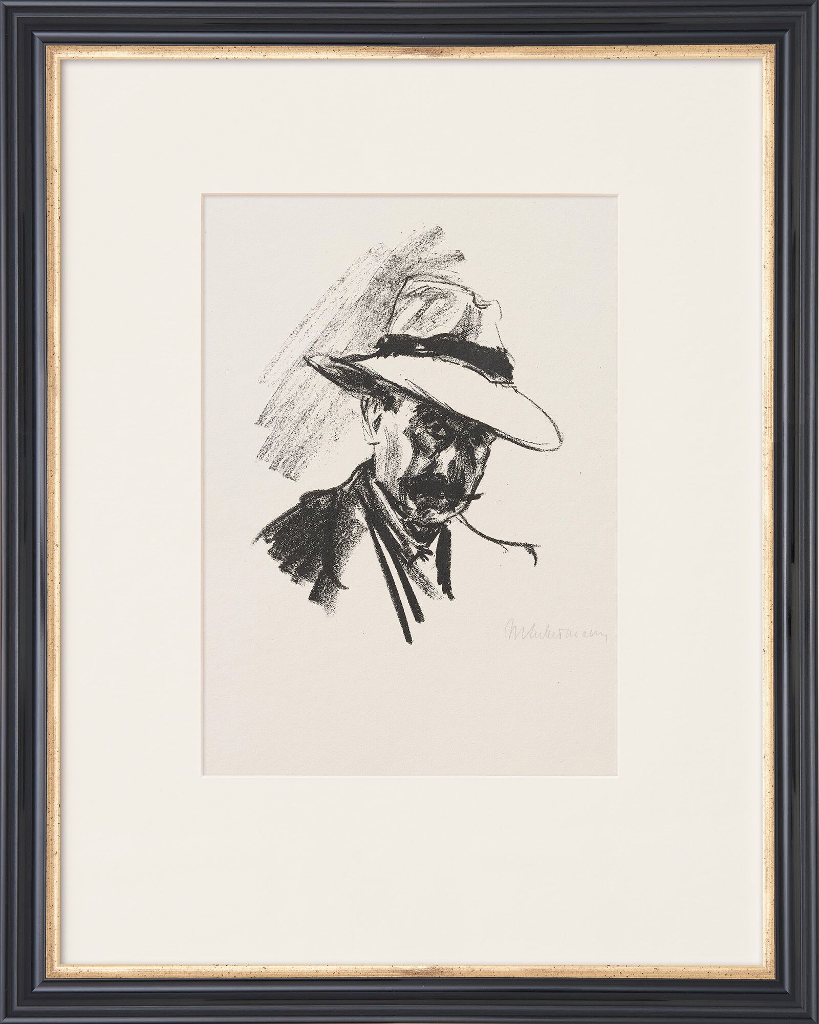 Bild "Selbstbildnis im Strohhut" (1917) von Max Liebermann