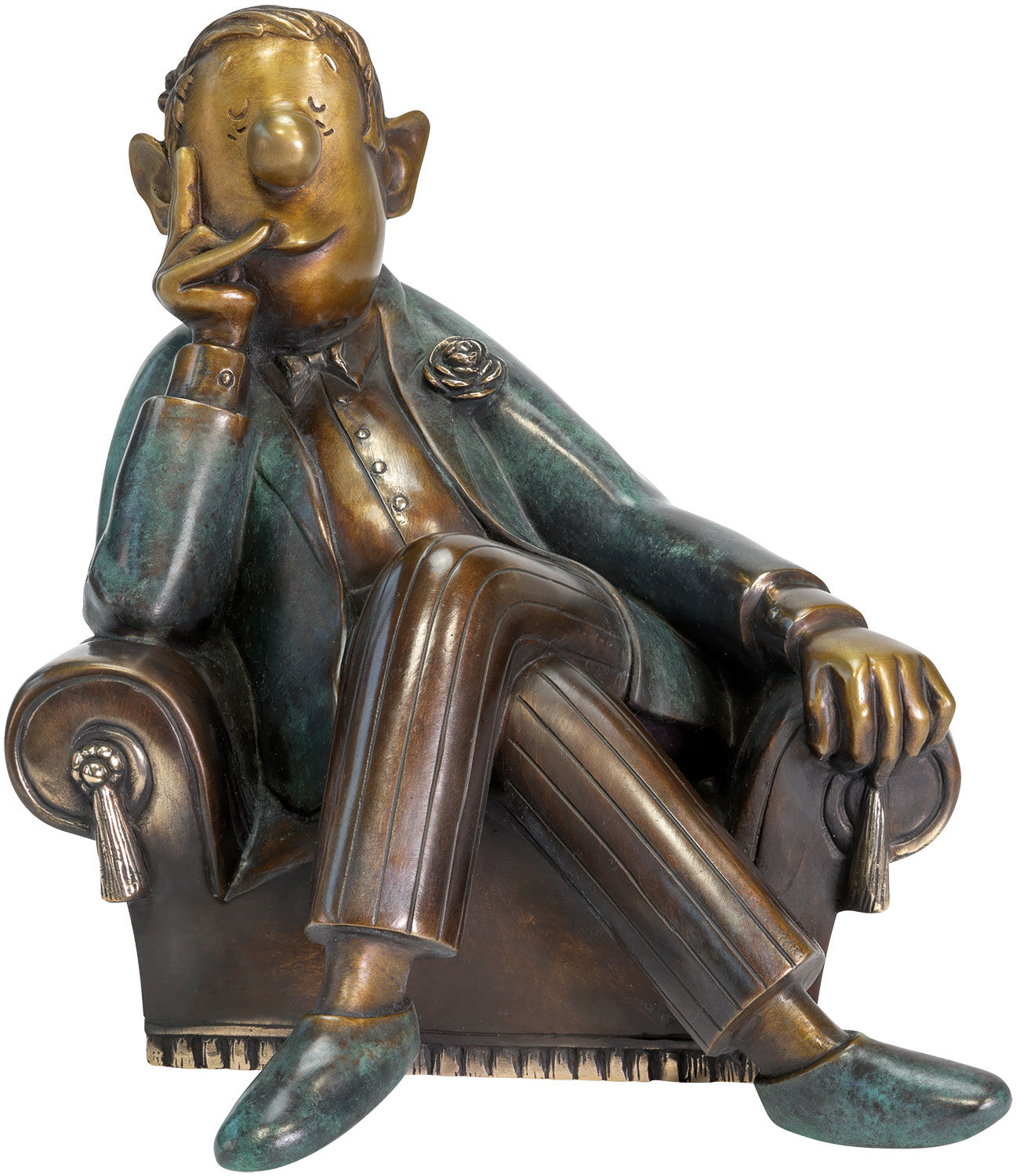 Socha „Gentleman v křesle - výroční edice“, bronz od Loriot