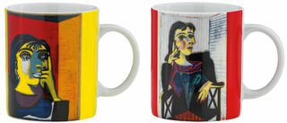 Set of 2 mugs "Dora Maar", porcelain by Pablo Picasso