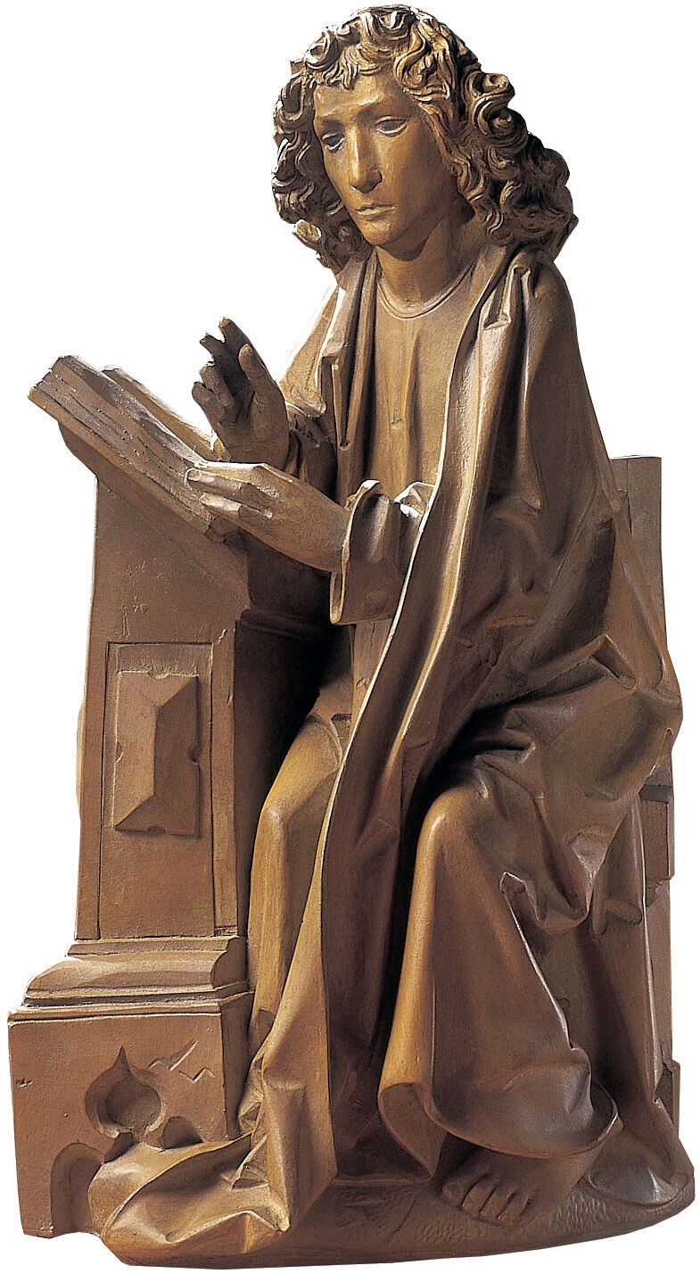 Skulptur "Evangelisten Johannes" (reduktion), støbt von Tilman Riemenschneider