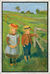 Beeld "Twee kinderen staan in de zon bij het hek van de weide" (1902), ingelijst