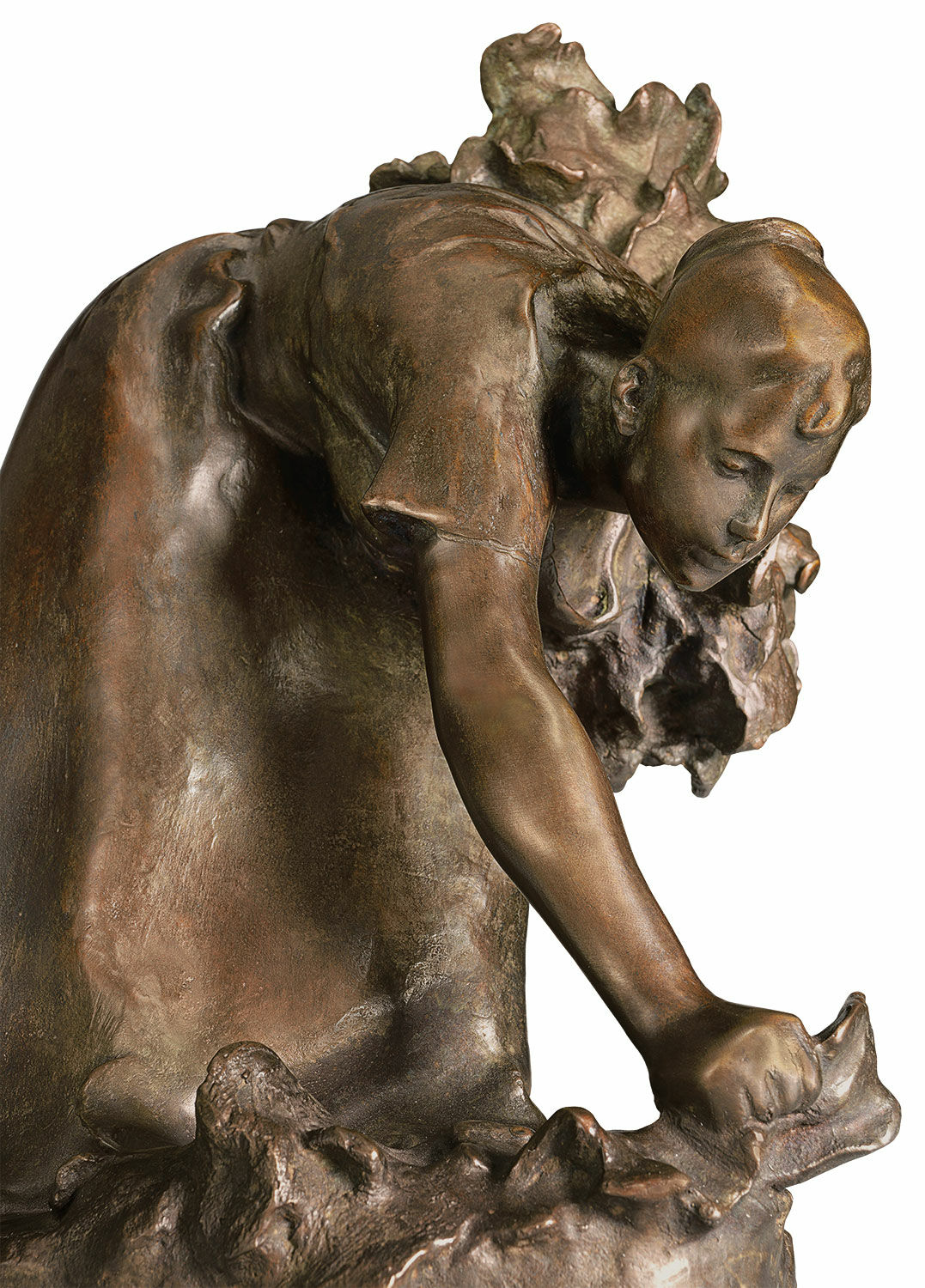 Sculpture "The Herb Plucker" (1894), reduction in bronze by Ernst Barlach