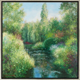 Picture "Juin à Giverny", silver-coloured framed version