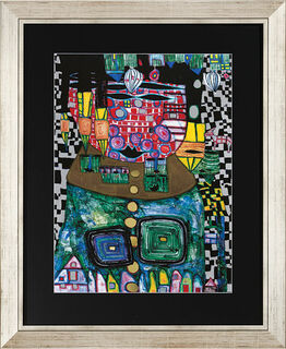 Picture "(928) Antipode King - King of the Antipodes", framed by Friedensreich Hundertwasser