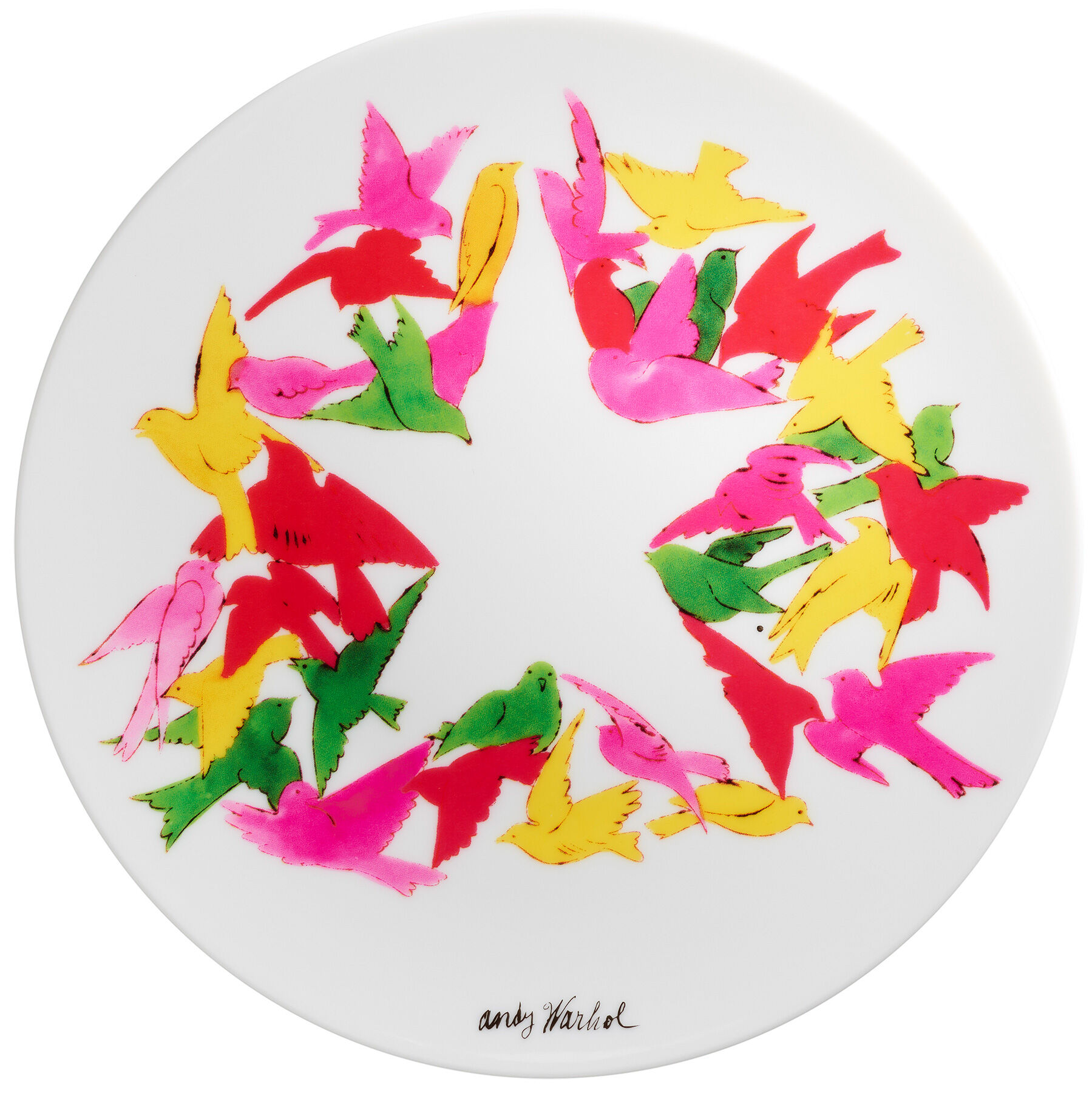 Assiette en porcelaine "Noël - Oiseaux" von Andy Warhol