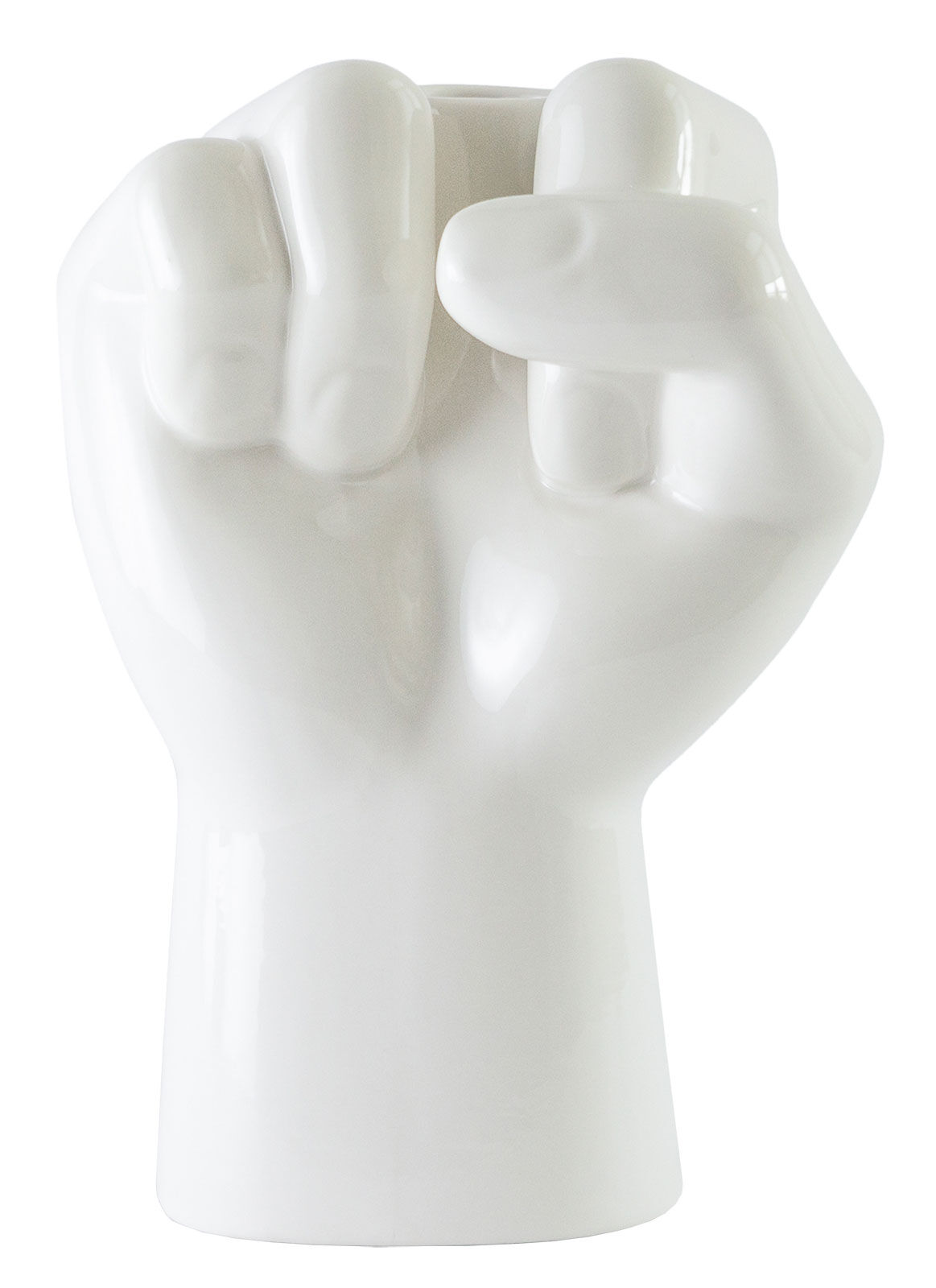Porcelain vase "FCK", white version by Werkwaardig