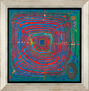 Hundertwasser Der große Weg Poster Kunstdruck Bild 67,3x68,2cm 