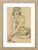 Picture "Crouching Figure" (1918), framed