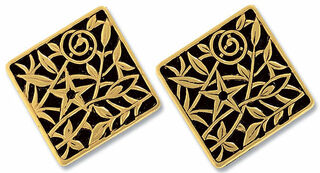 Clip-on earrings "Blossom of Art Nouveau" - after Gustav Klimt