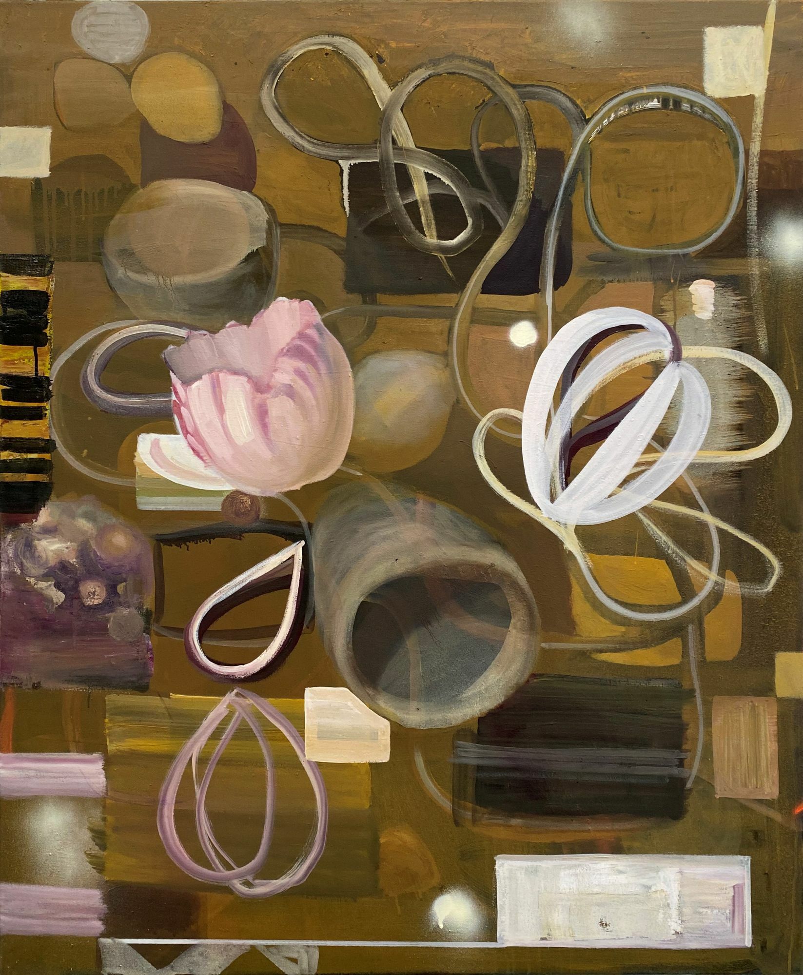 Picture "Abstract Tulips" (2020) (Unique piece) by Mike Strauch