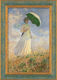 Bild "Kvinna med parasoll" (1886), inramad av Claude Monet