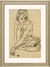 Tableau « Figure accroupie » (1918), encadré