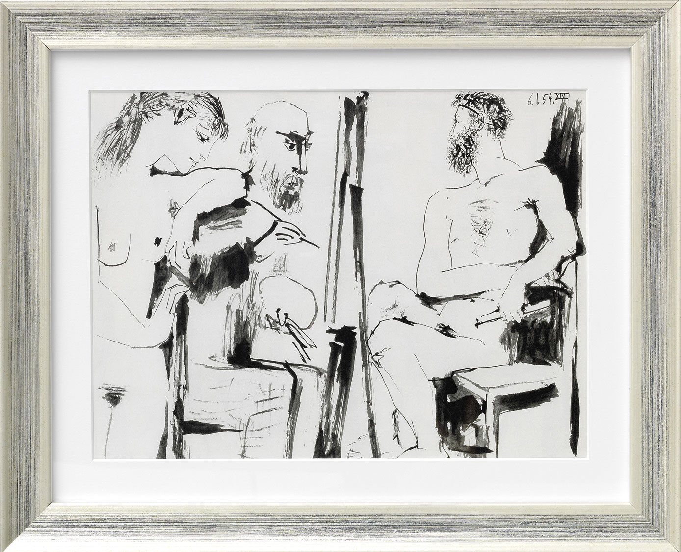 Billede "Uden titel", indrammet af Pablo Picasso