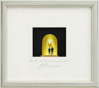 3D Picture "Light At the End of the Tunnel" with LED lighting, framed