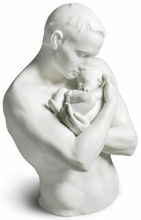 Porzellanskulptur "Väterlicher Stolz"