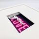 "LOVE YOU" – 3D-bild, inramad av Ralf Birkelbach