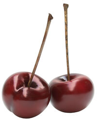 Set of 2 ceramic objects "Cherries"