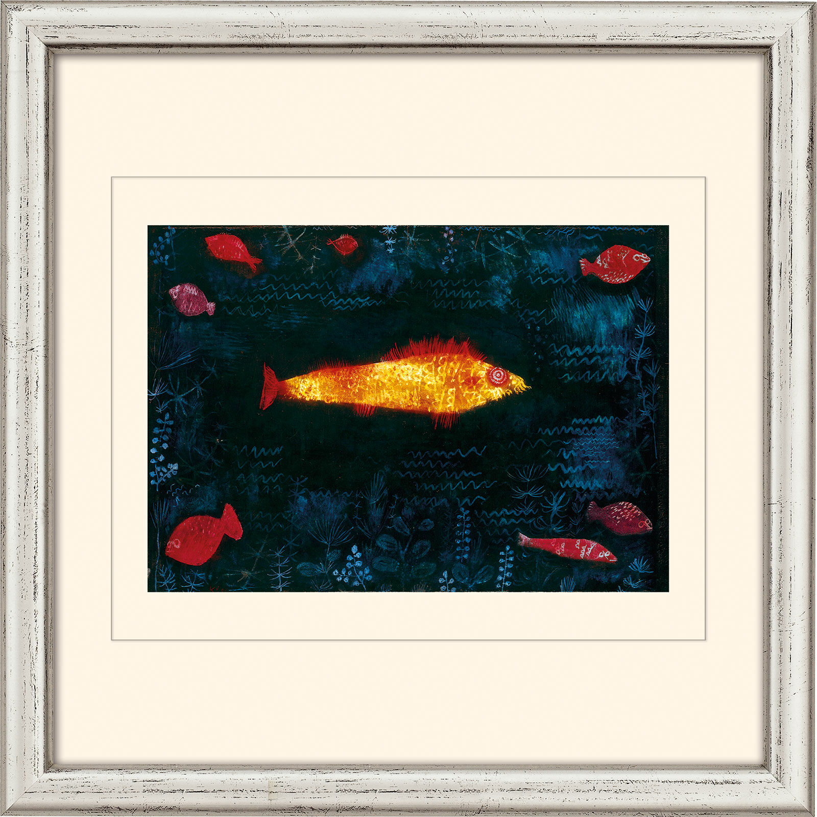 Bild "Der goldene Fisch" (1925), gerahmt von Paul Klee