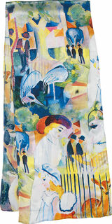 Silk scarf "Animaux" by August Macke