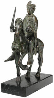 Ruiterstandbeeldje "Karel de Grote", bronzen versie