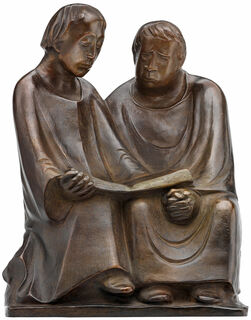 Sculpture "Reading Monks III" (1932), reduction in bronze by Ernst Barlach