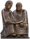 Rzeźba "Czytający mnisi III" (1932), redukcja w brązie autorstwa Ernst Barlach
