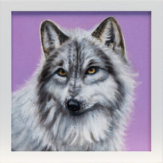 Picture "Series Animal Portrait | Polar Wolf" (2023) (Unique piece)