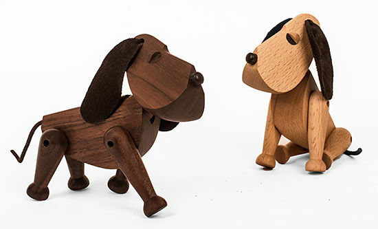 Holzfigur "Hund Bobby" - Design Hans Bolling von ArchitectMade