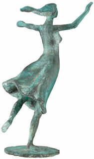 Sculpture "Youth", version bronze green by Gerhard Brandes