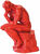 Skulptur "Der Denker" (26 cm), Version in Kunstguss rot