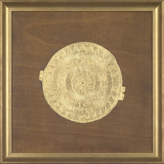 Dietz-Replik "Die Goldscheibe von Moordorf" (ca. 1500-1300 v. Chr.), gerahmt