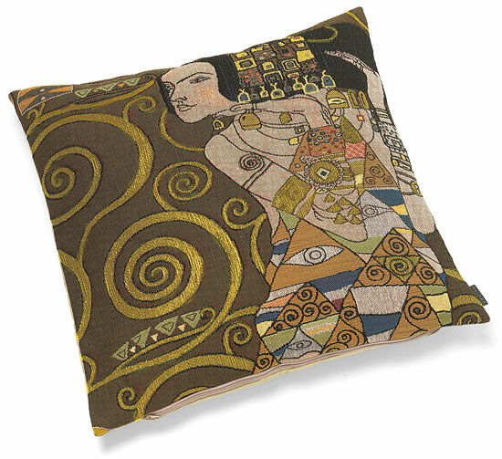 Cushion cover "Expectation", brown version by Gustav Klimt