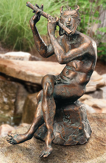 Gartenskulptur "Faun", Bronze