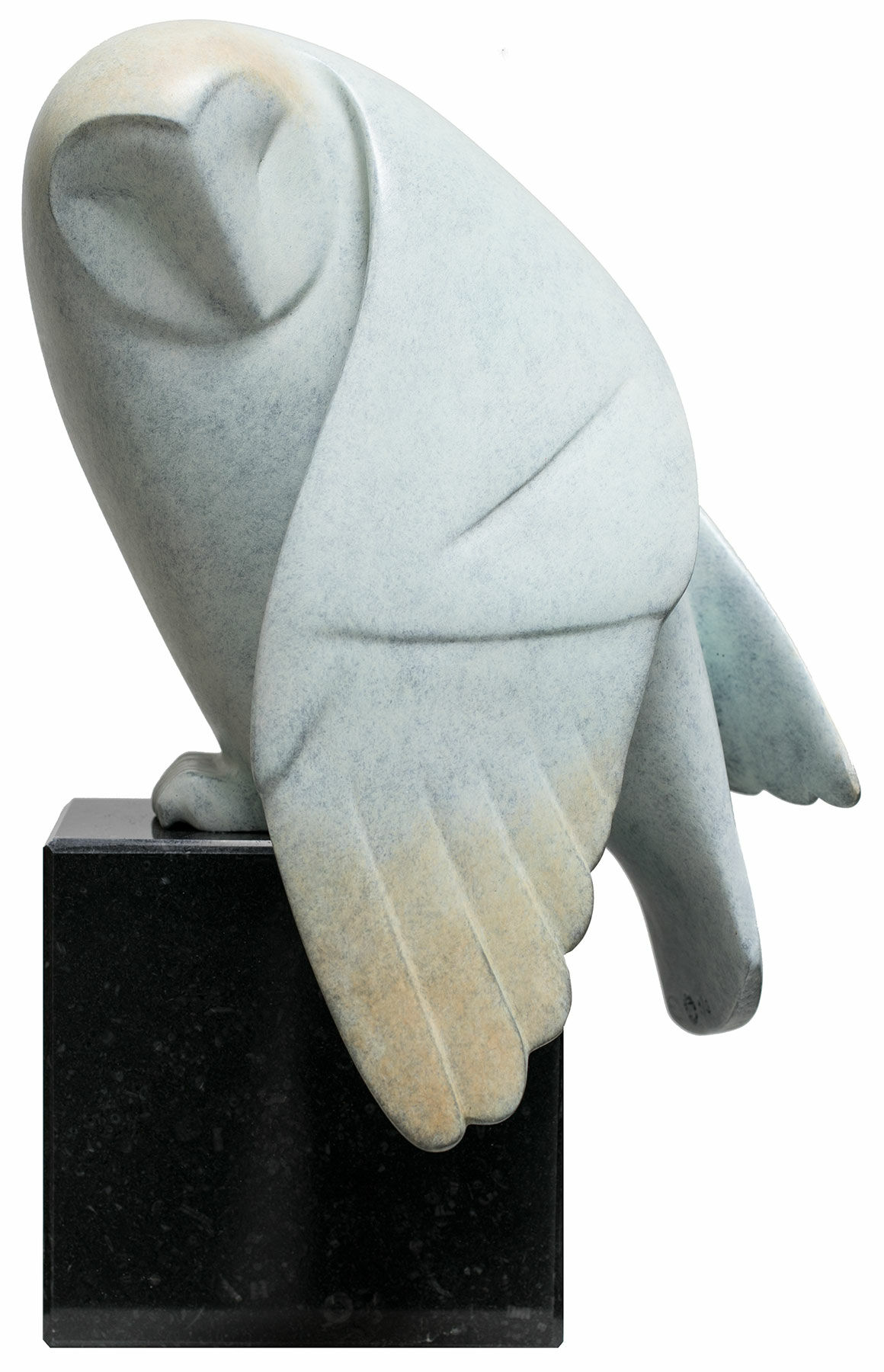 Sculptuur "Upward Looking Owl No. 1", brons grijs von Evert den Hartog