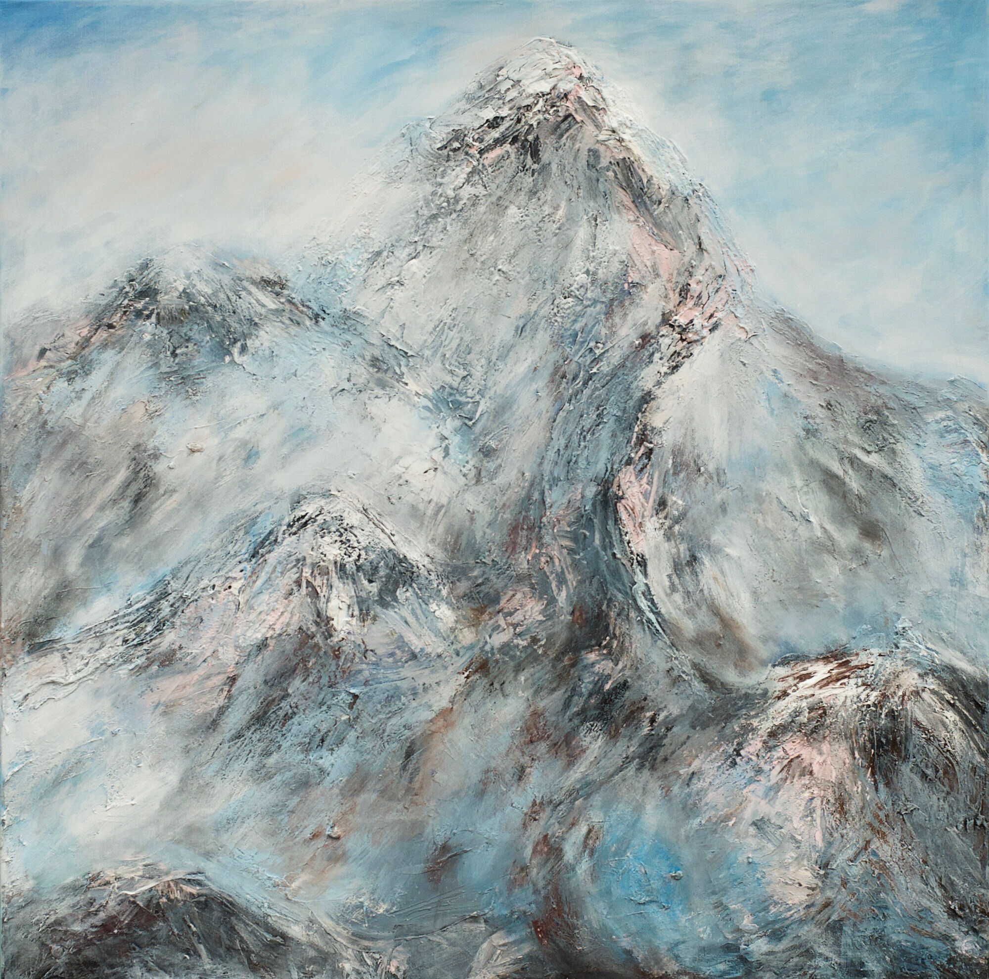 Bild "Nebel im Gebirge III" (2021) (Unikat) von Dagmar Vogt