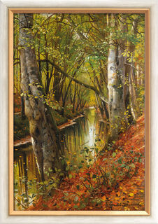 Tableau « Un ruisseau dans la forêt » (1893), encadré