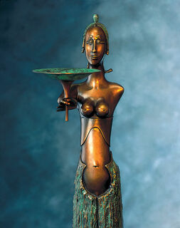 Large sculpture "Daphne", bronze by Paul Wunderlich
