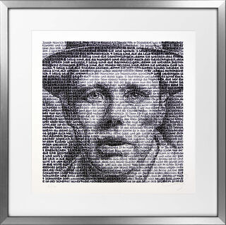 Picture "Josef Beuys" (2021), framed by SAXA
