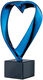 Sculpture "Sweetheart" (2022), cast version, metallic blue by Pierre-Paul Maillé