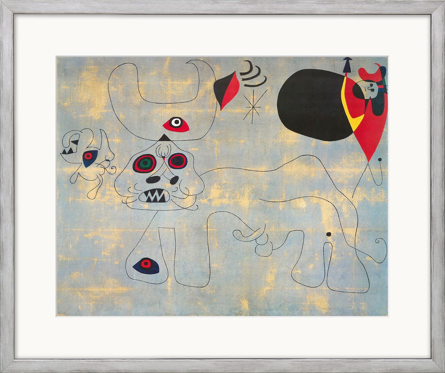 Tableau "La Course de Taureaux", encadré de Joan Miró