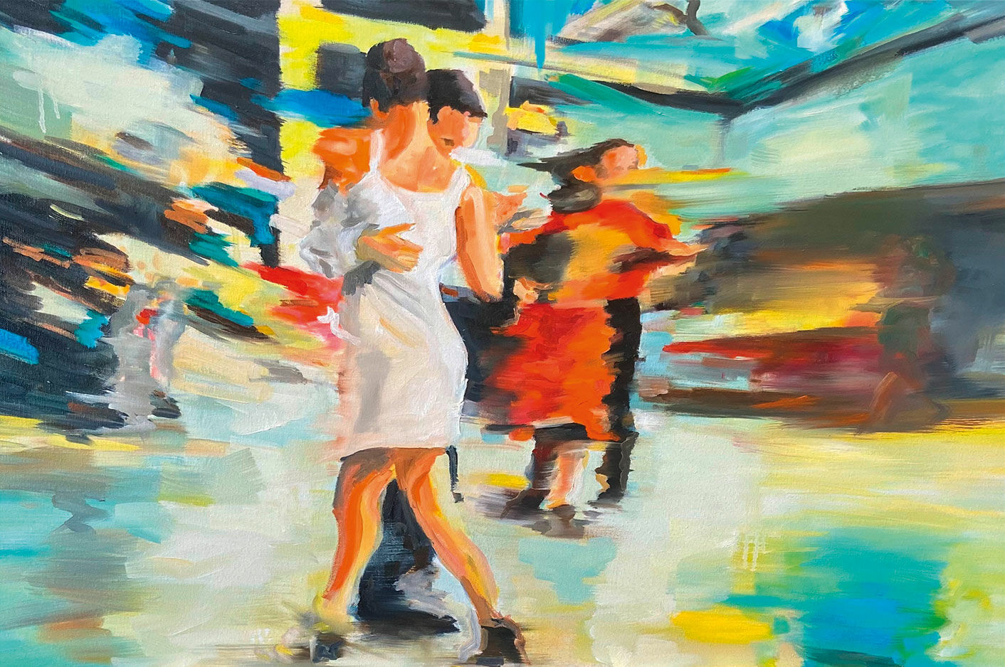 Picture "Tango" (2019) (Original / Unique piece), on stretcher frame by Anke Gruss