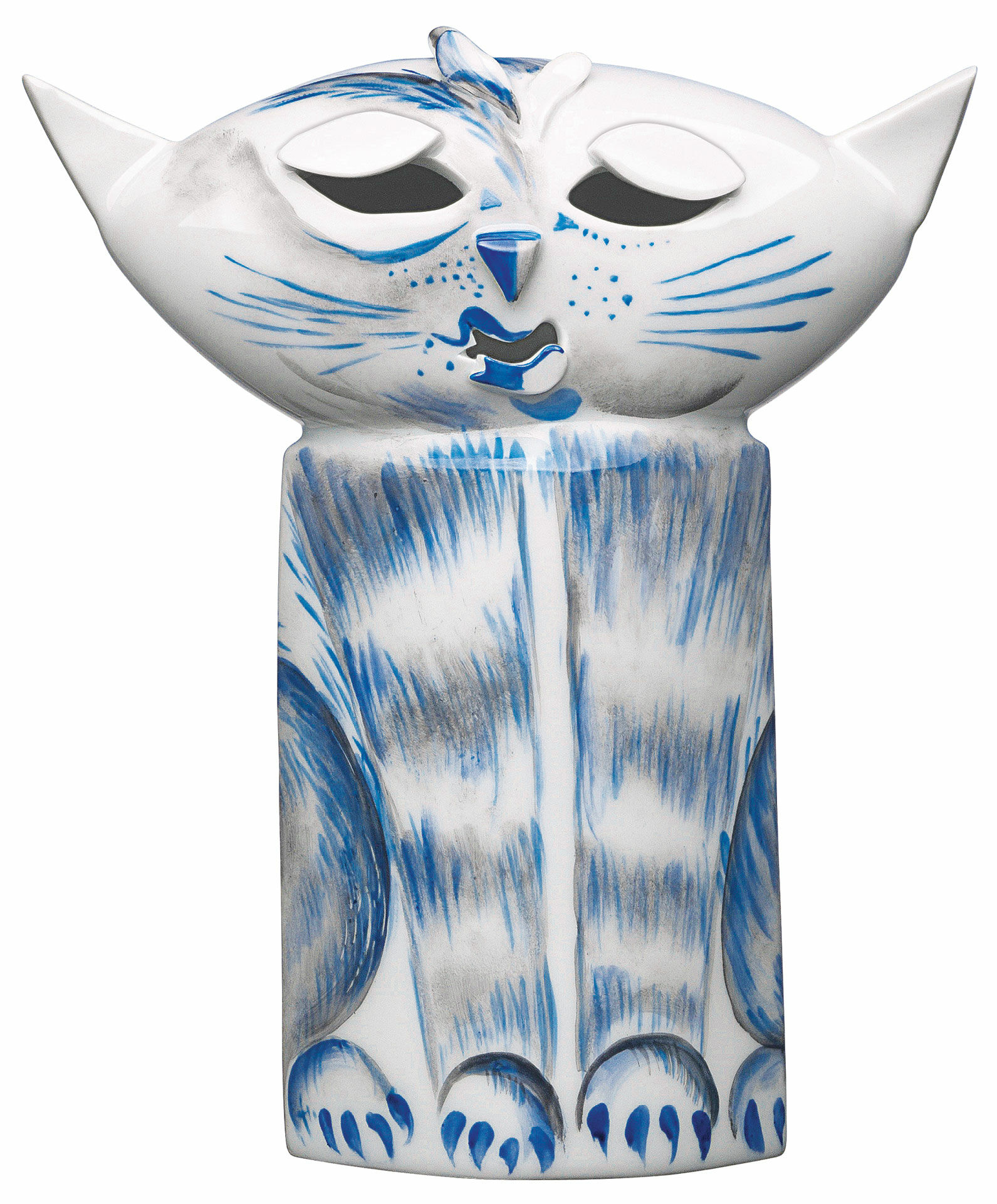 Skulptur "Katze", Porzellan von Peter Strang